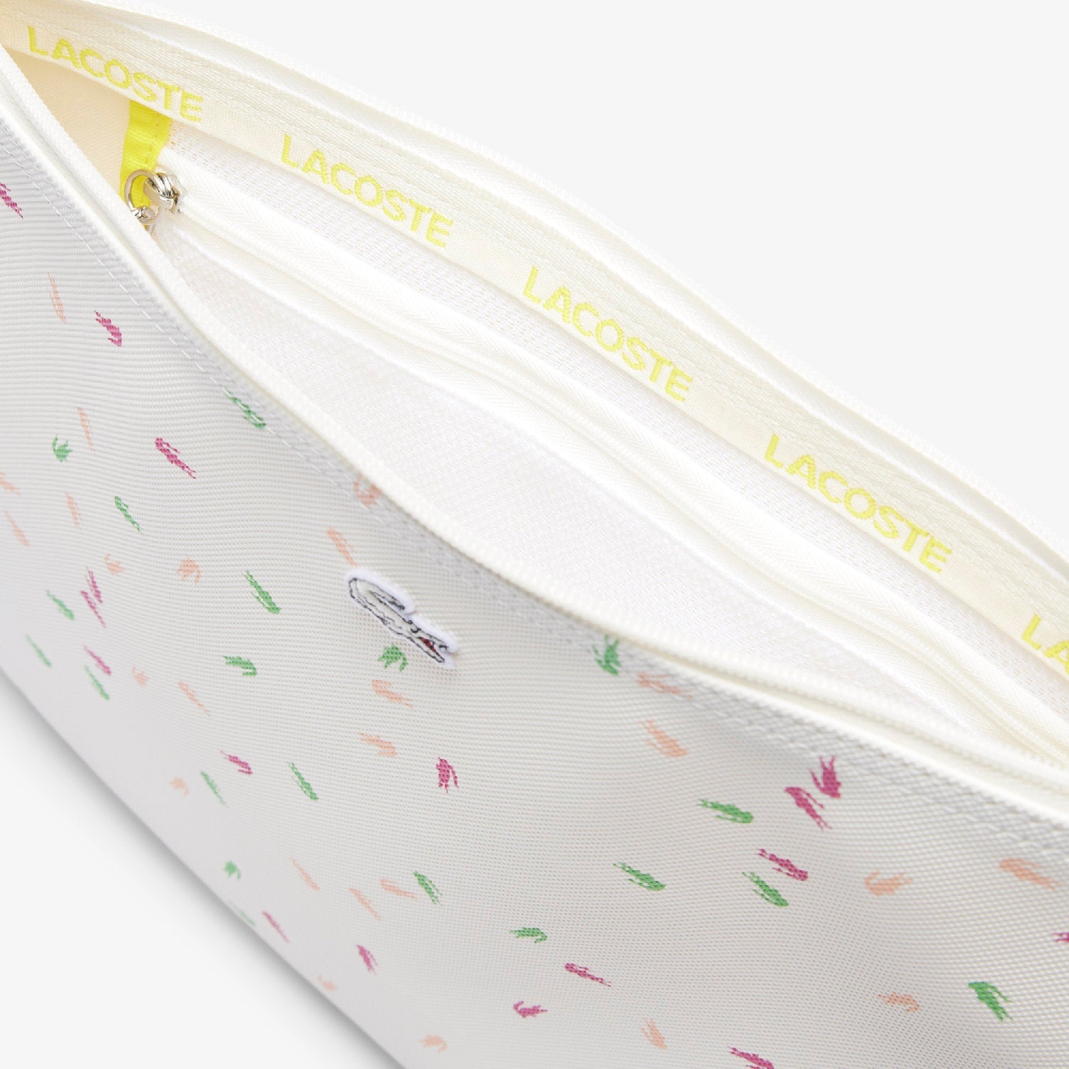 Grande pochette L.12.12 Concept imprimée en piqué - Confetti Croc Farine