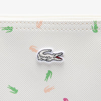 Grande pochette L.12.12 Concept imprimée en piqué - Confetti Croc Farine