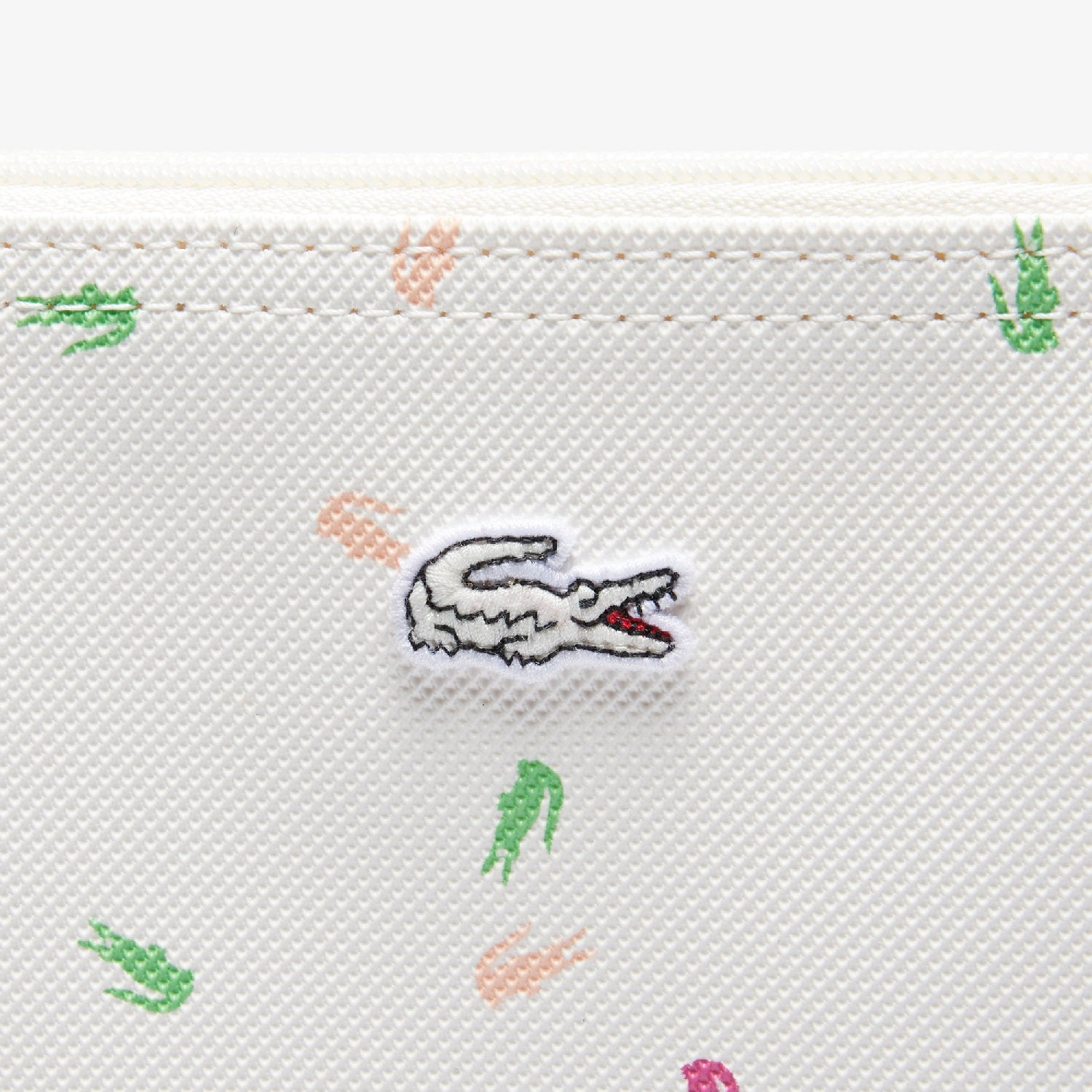 Grande pochette L.12.12 Concept imprimée en piqué - Confetti Croc Farine