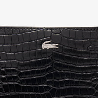 Petit sac lune Chantaco embossé en cuir - Noir