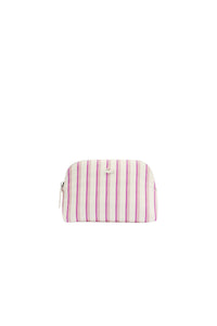 Anna reversible piqué case - Farine Pink Stripes