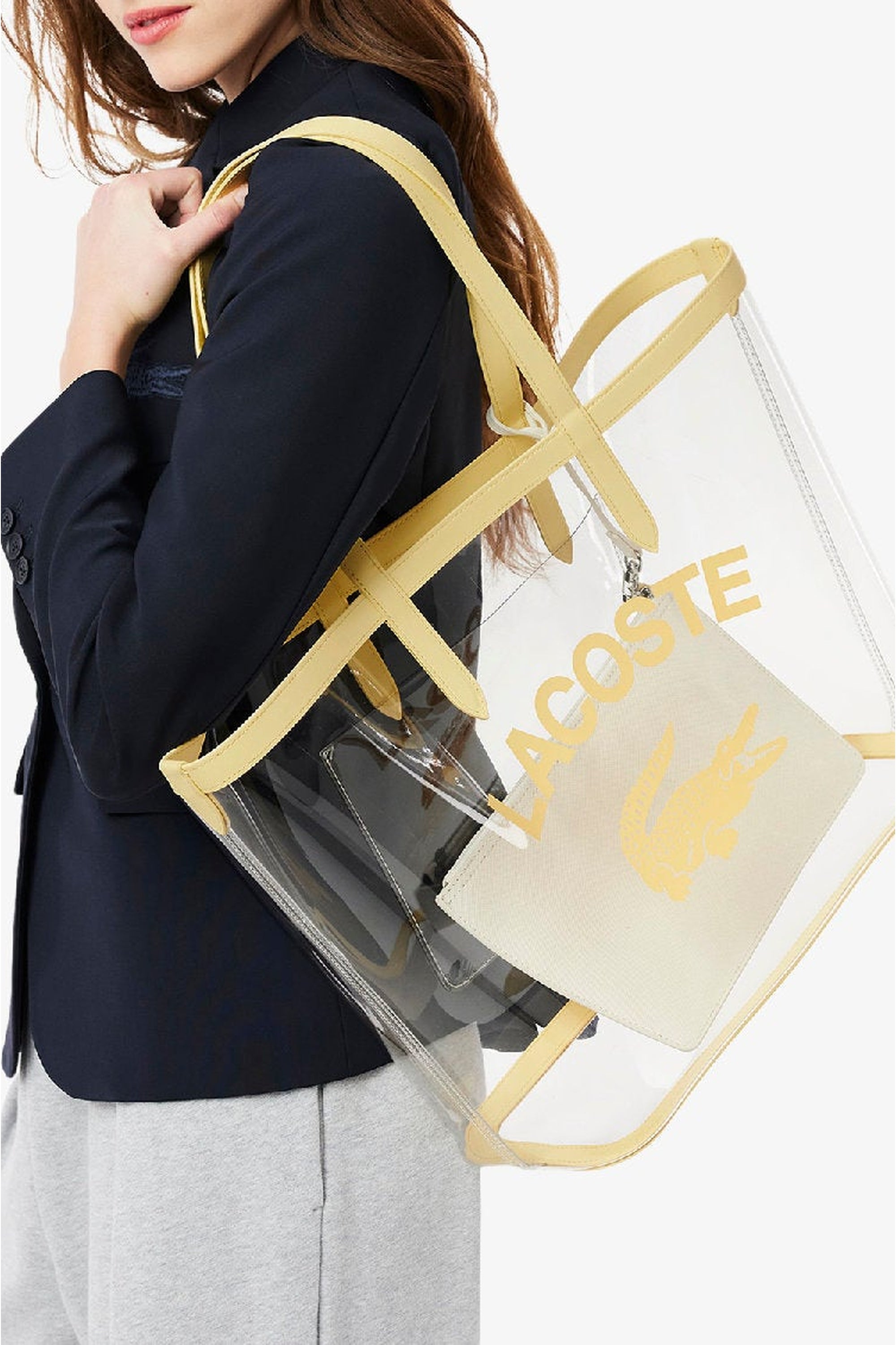 Anna tote bag with pocket - Transparent Yellow