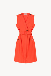 Robe sans manches portefeuill - Orange Vif