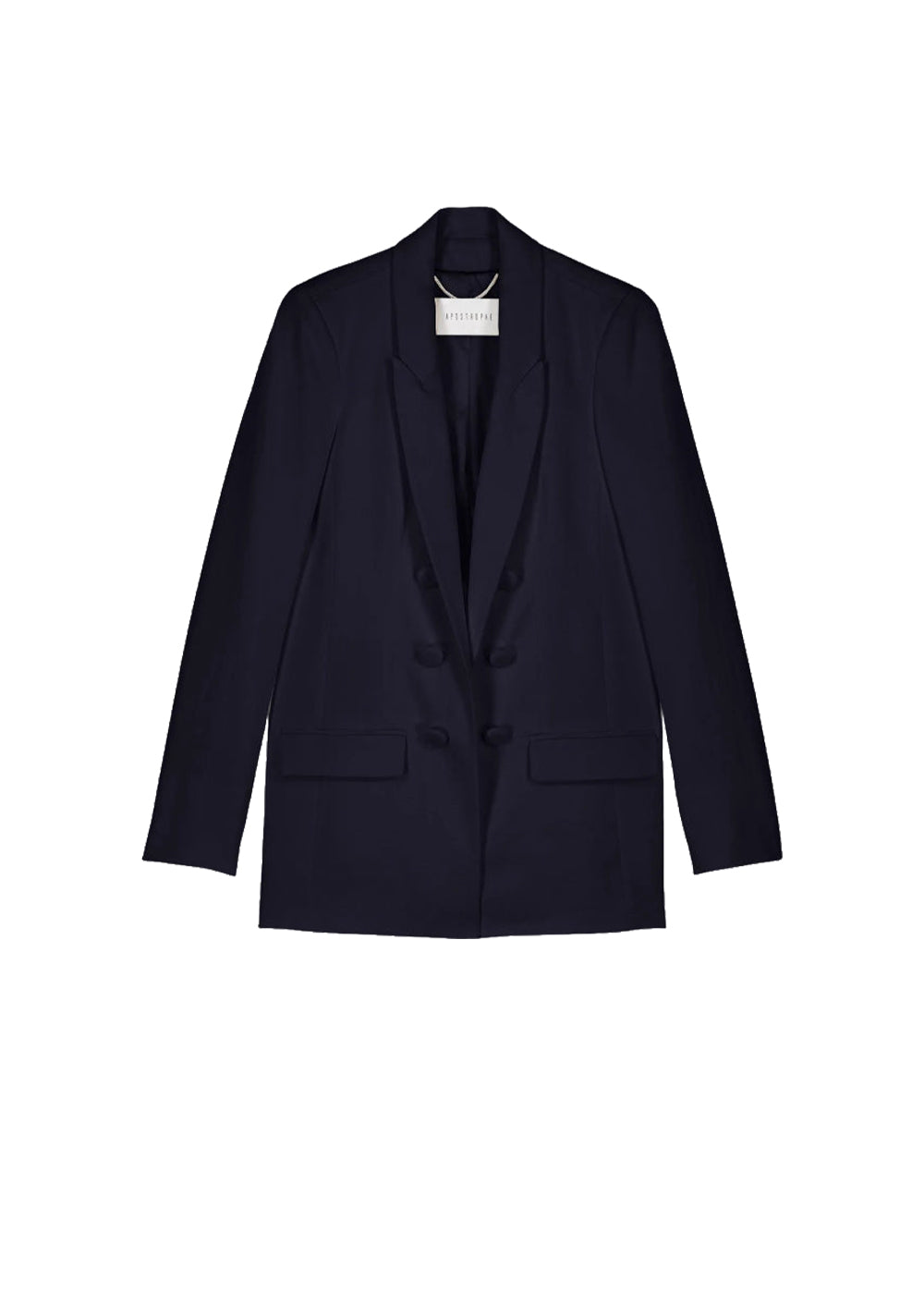 Loose-fitting straight-cut linen jacket - Navy