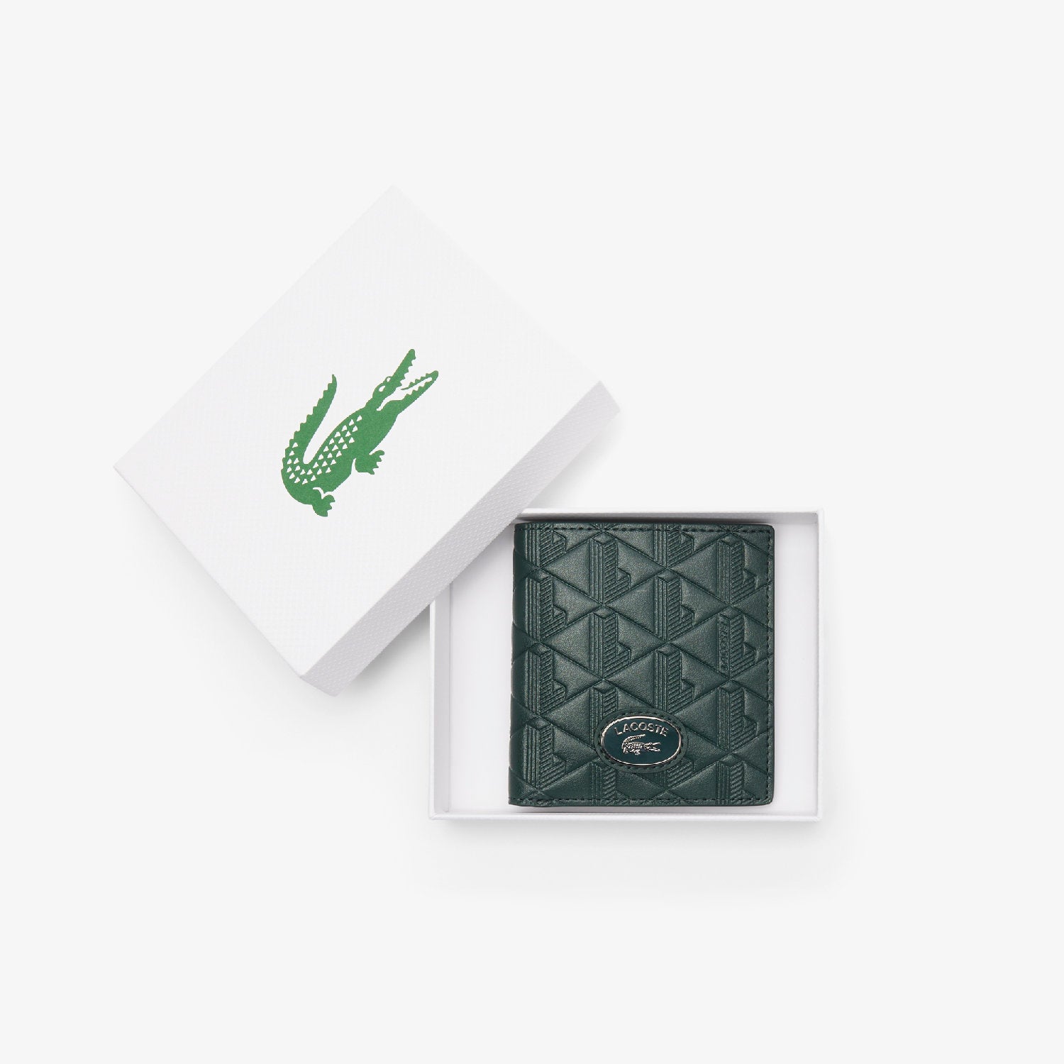 Portefeuille compact monogramme en cuir - Sinople