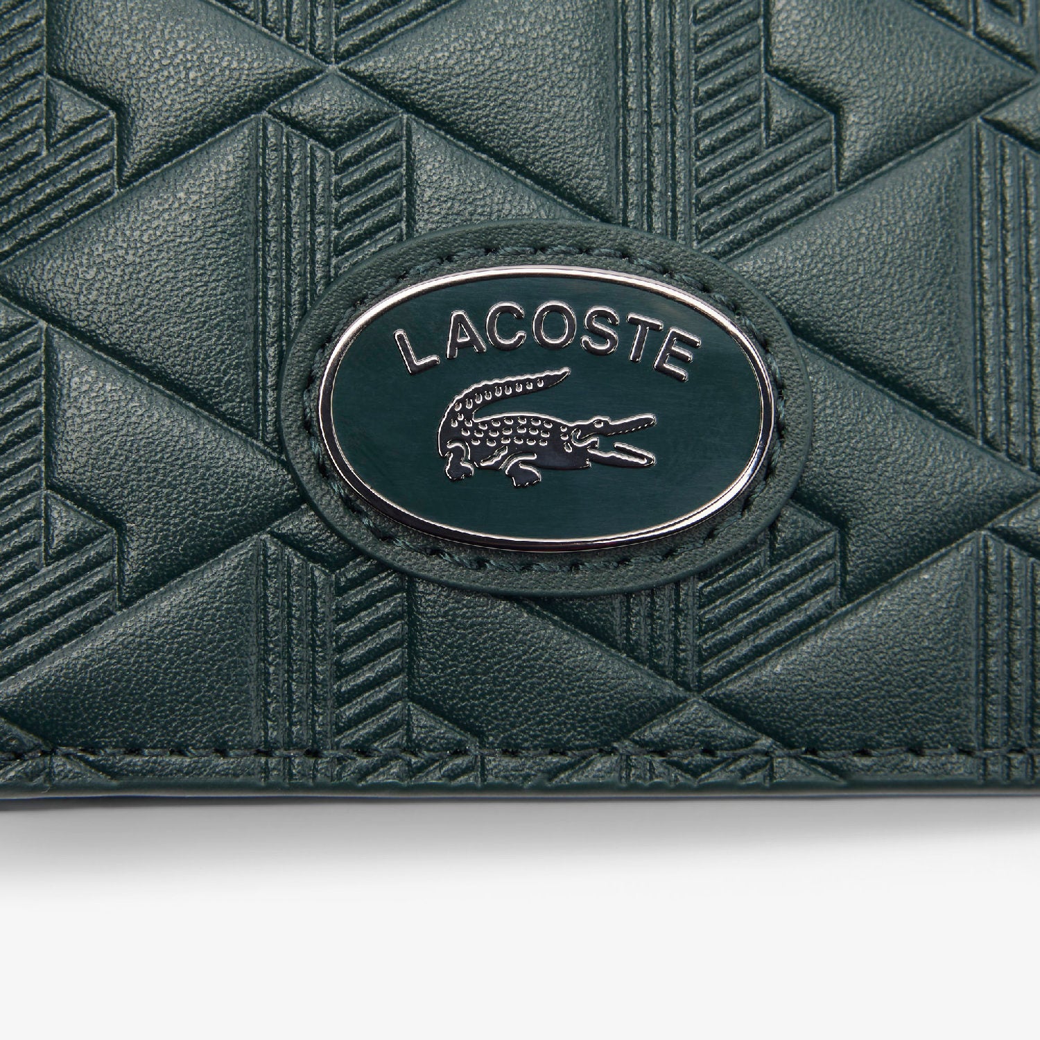 Portefeuille compact monogramme en cuir - Sinople