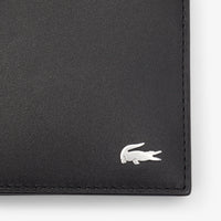 Petit portefeuille en cuir - Noir Croc Vert