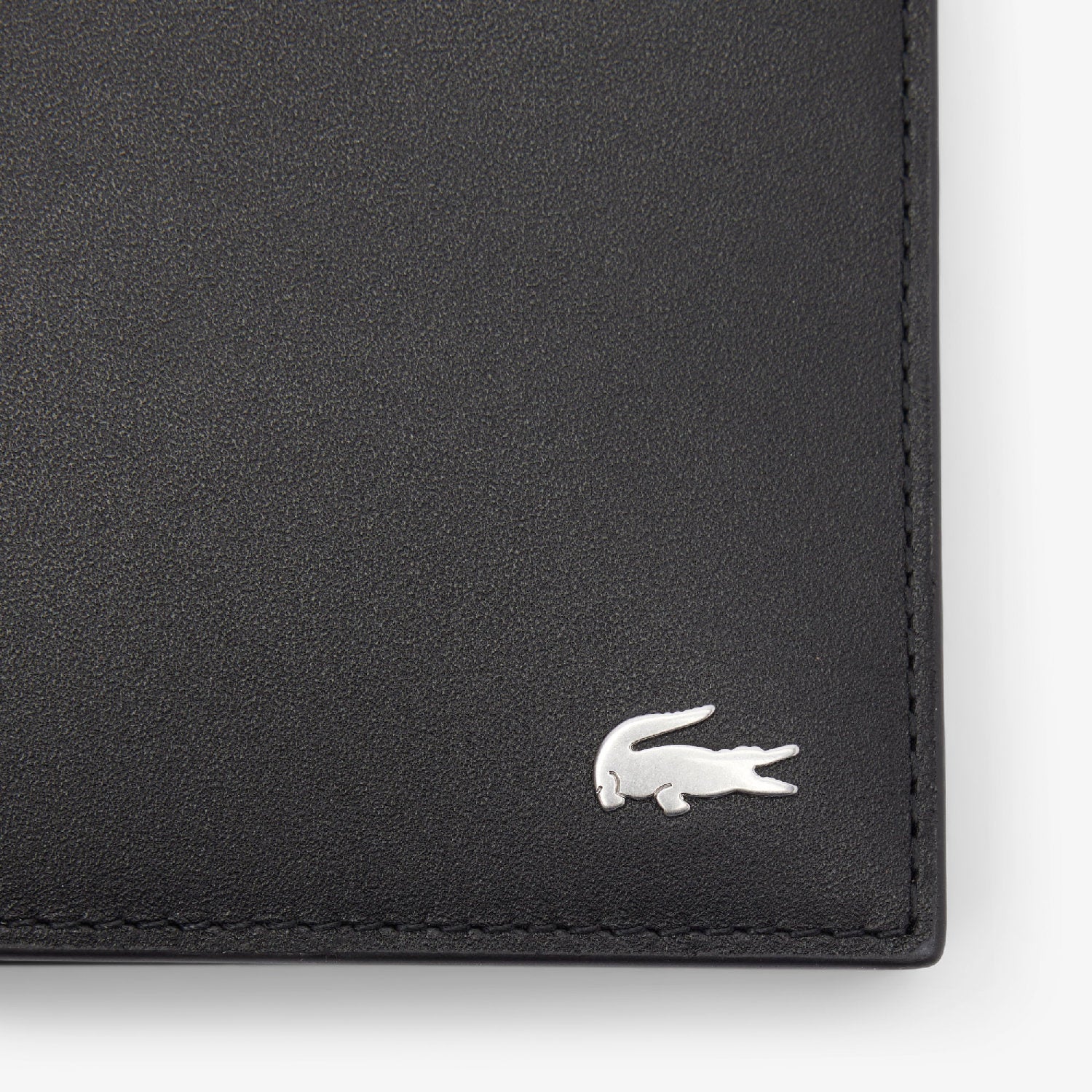 Petit portefeuille en cuir - Noir Croc Vert