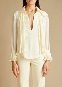 Nia top in silk - Ivory