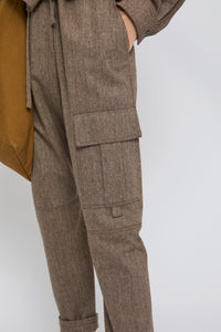 Pantalon sarouel Nicobar en laine - Brown