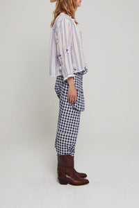 Pantalon sarouel Nicobar carreaux - Blue