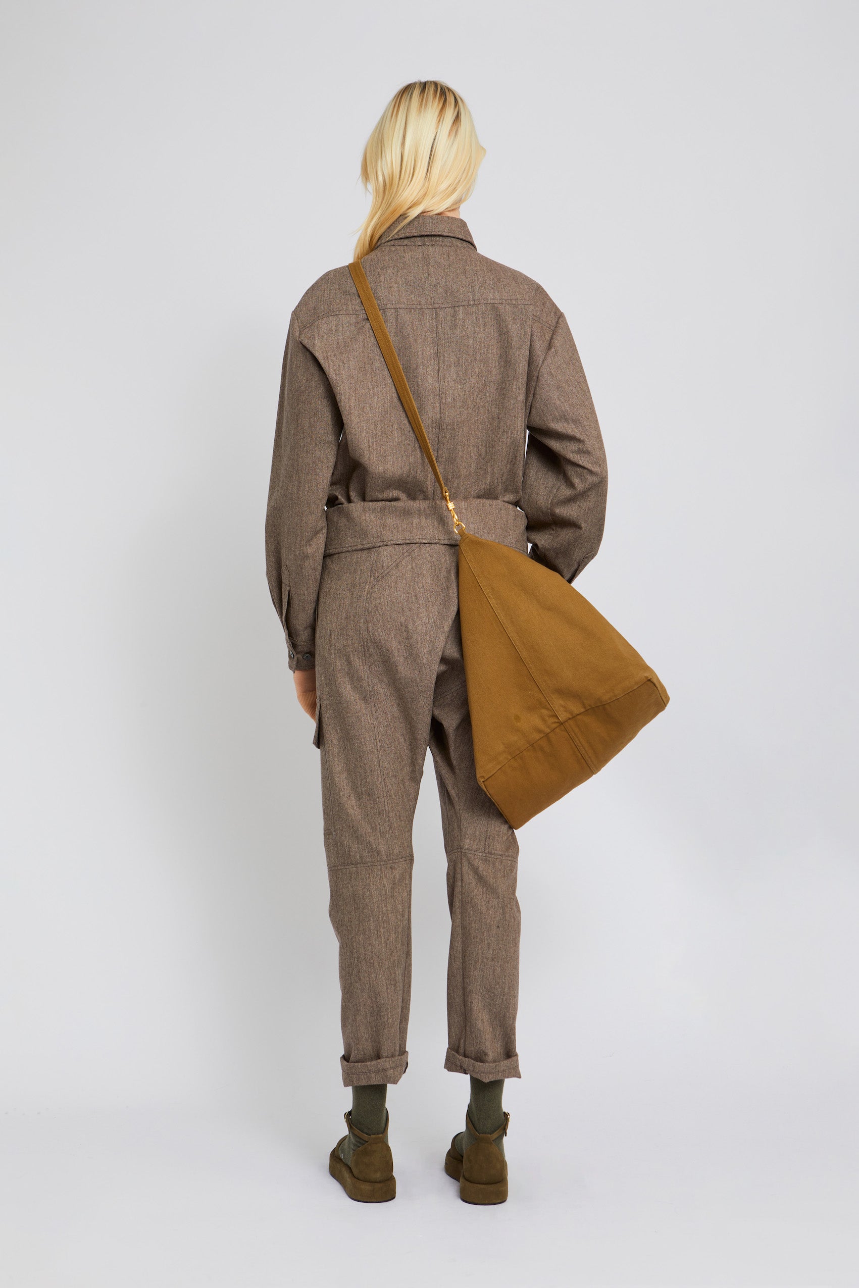 Pantalon sarouel Nicobar en laine - Brown
