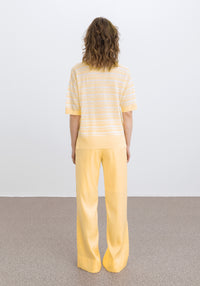 T-shirt Nimble rayé en lin mélangé - Ananas