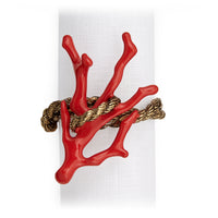 Coffret de 4 ronds de serviette Coral - Rouge