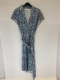 Robe imprime polok - Bleu Moyen