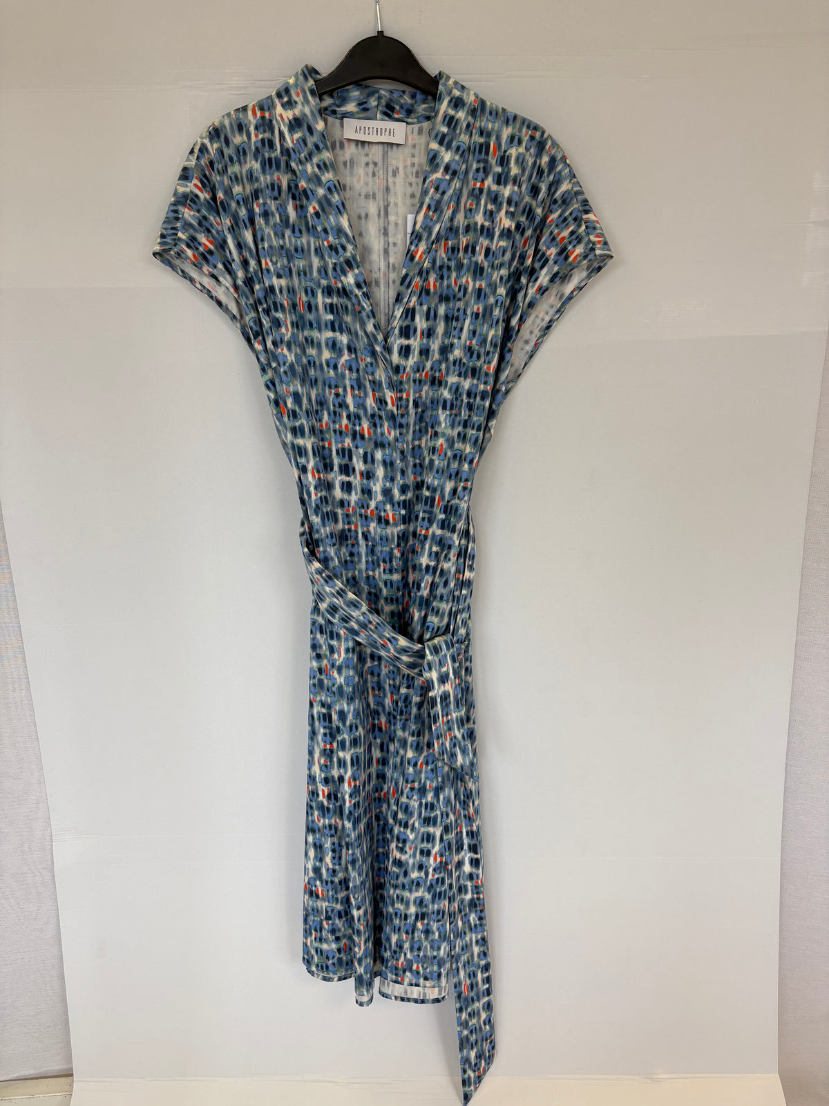 Robe imprime polok - Bleu Moyen