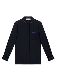Chemise col tricot - Marine