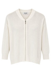 Cardigan zippe - Blanc Cassé