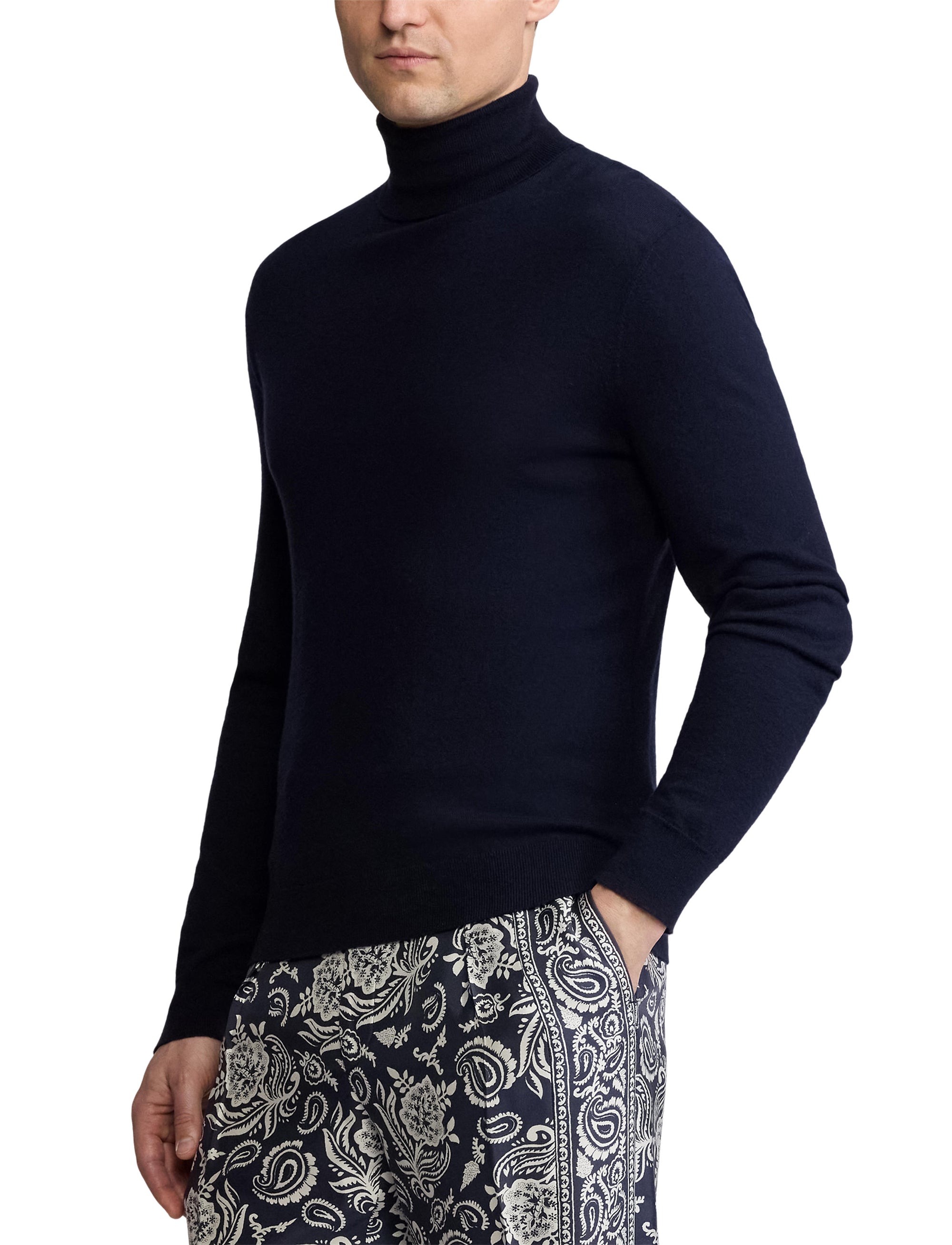Pull à col roulé en cachemire - Classic Chairman Navy