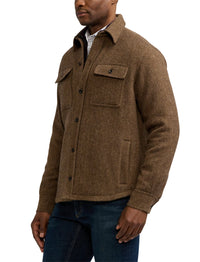 Wool and cashmere blend button-down sports shirt - Multicolour
