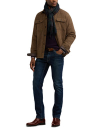 Wool and cashmere blend button-down sports shirt - Multicolour