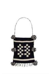 Sac Bag à pompons en laine - Black & White