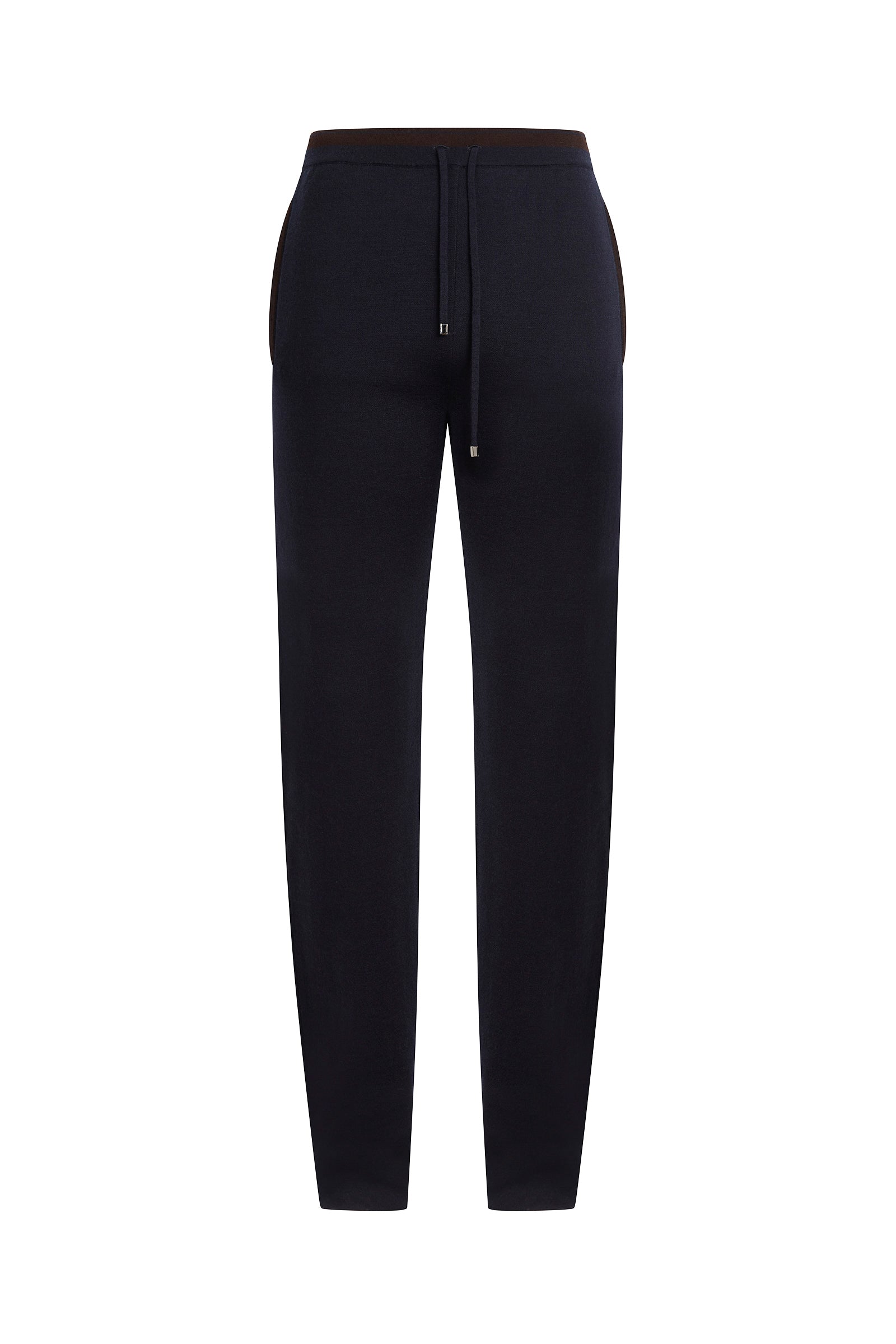 Ensemble de survêtement à bandes en cachemire et soie - Dark Navy