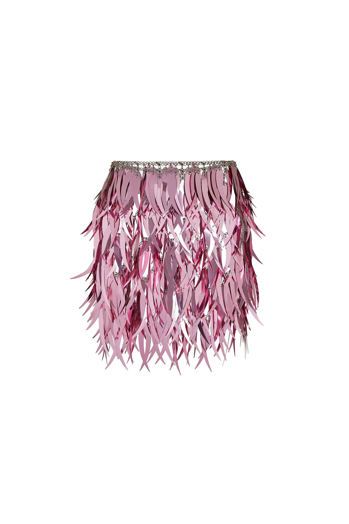 Mini-jupe en assemblage plume - Pink
