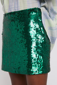 Jupe Norma à paillettes - Green