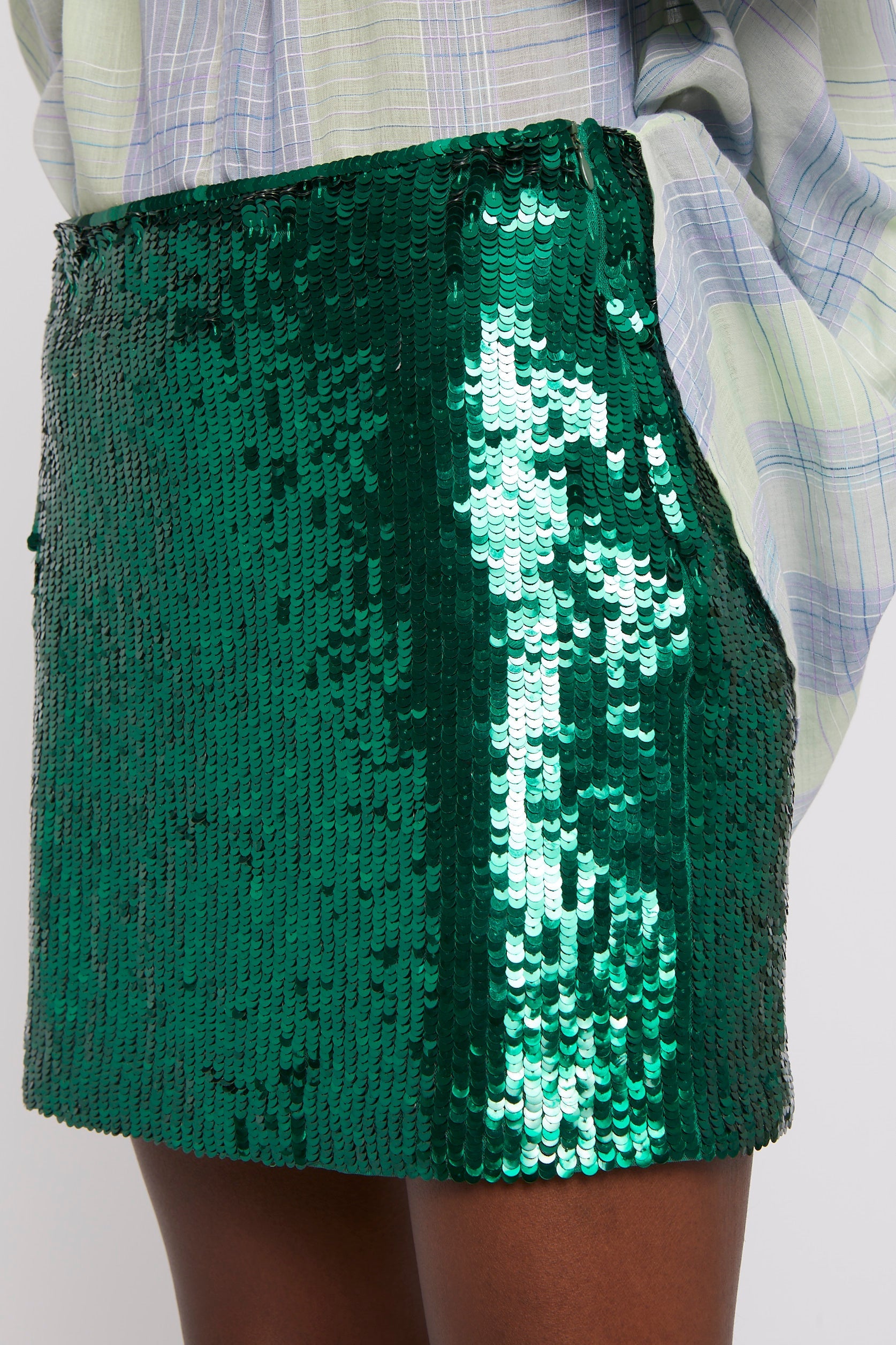 Jupe Norma à paillettes - Green