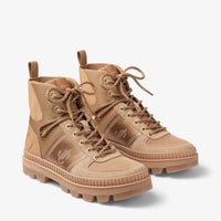 Bottines Normandy en nylon et cuir - Biscuit Mix