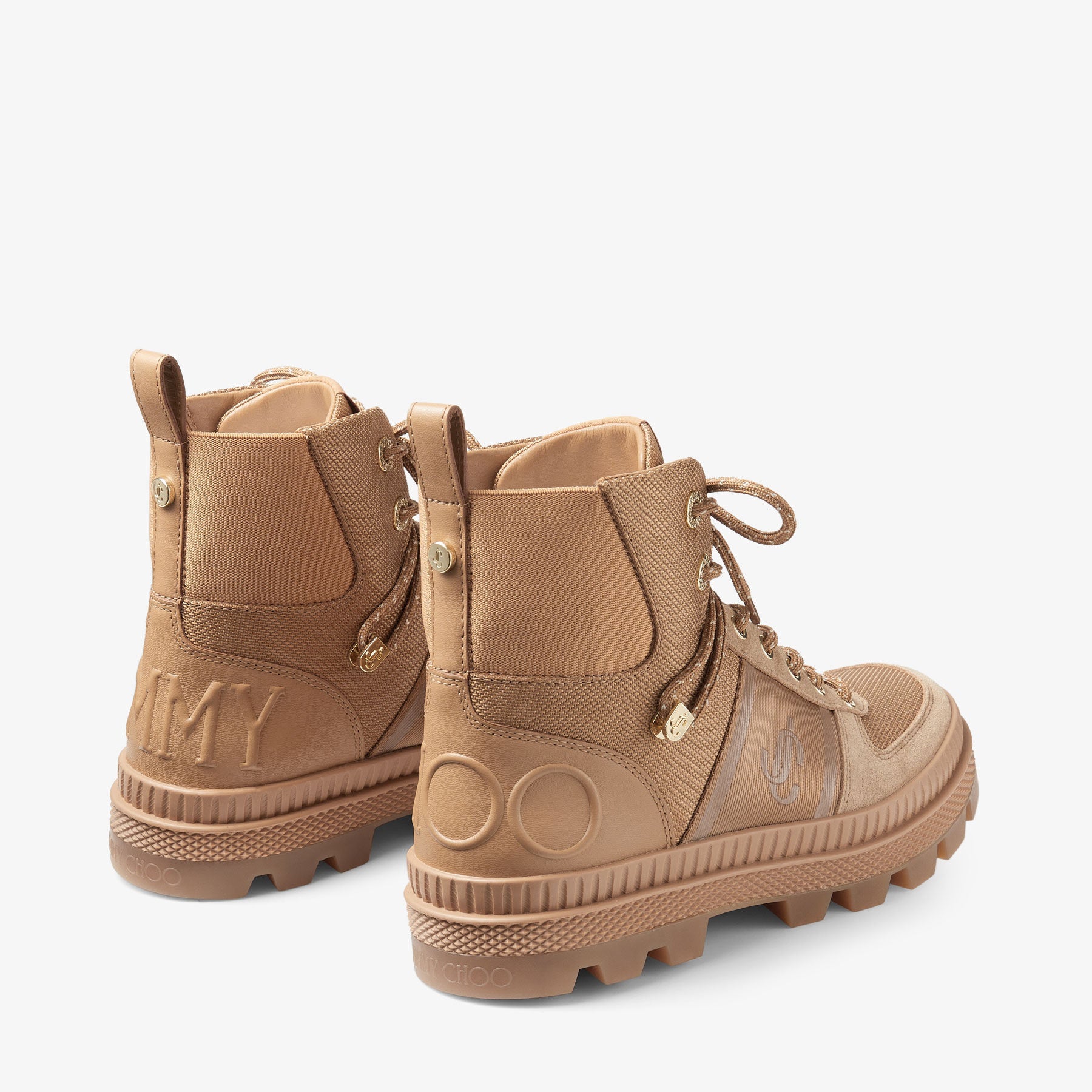 Bottines Normandy en nylon et cuir - Biscuit Mix