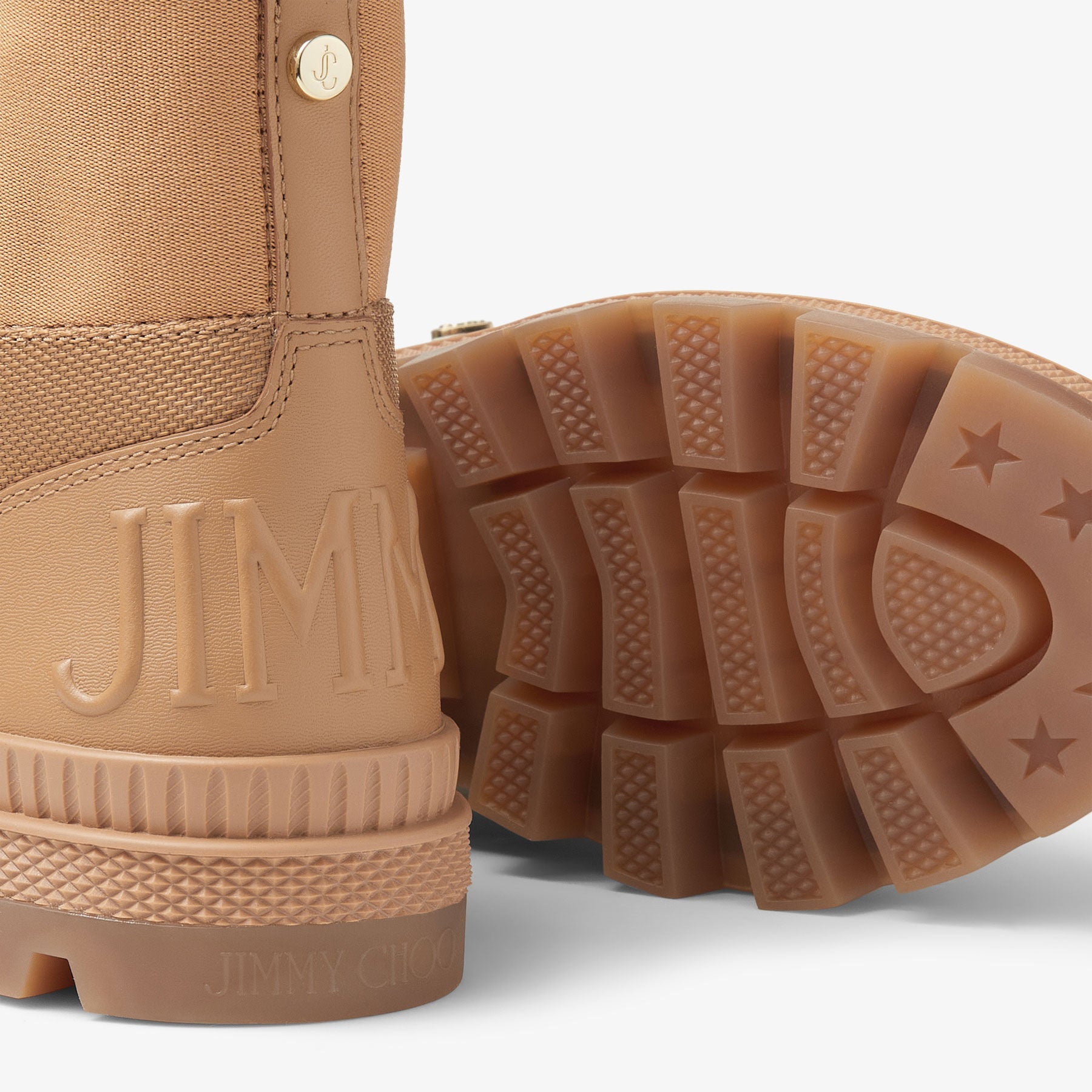 Bottines Normandy en nylon et cuir - Biscuit Mix
