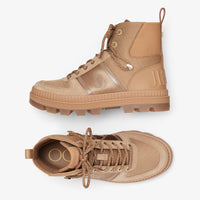 Bottines Normandy en nylon et cuir - Biscuit Mix
