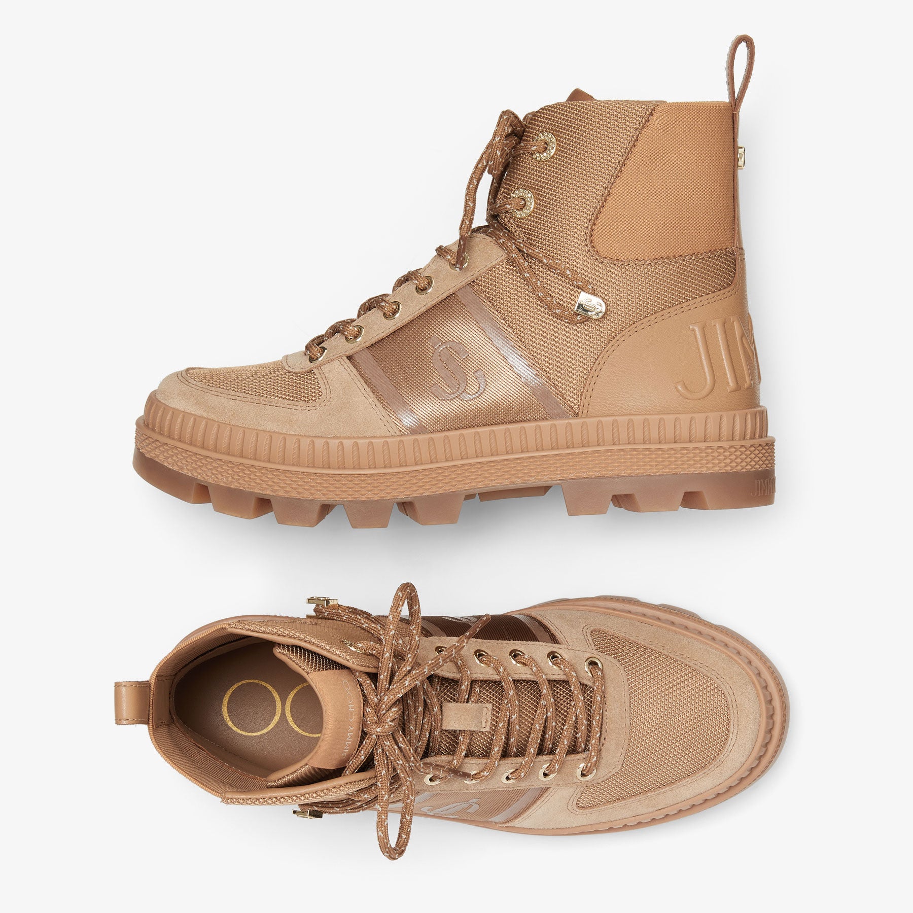 Bottines Normandy en nylon et cuir - Biscuit Mix