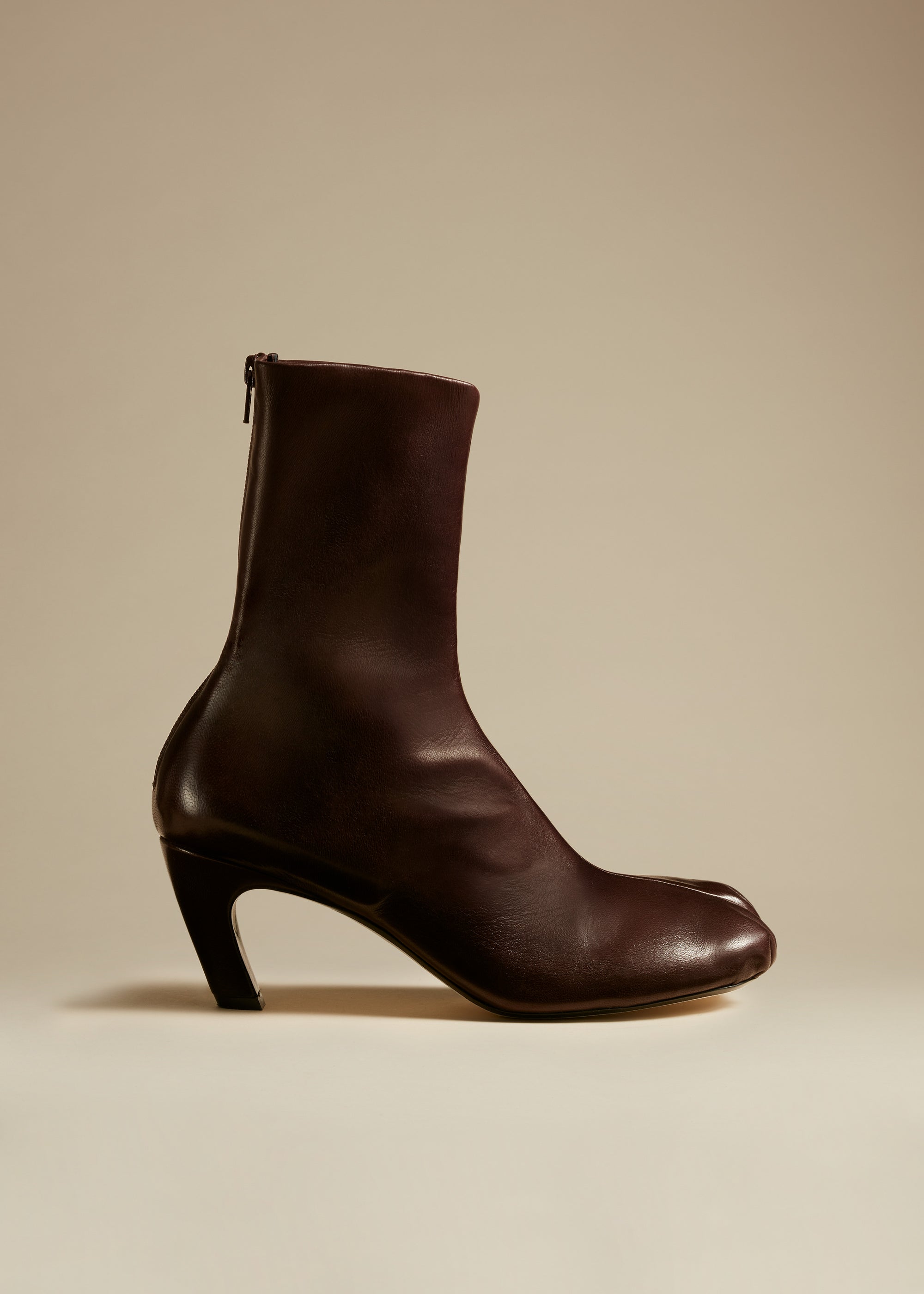 Normandy boot in leather - Bordeaux