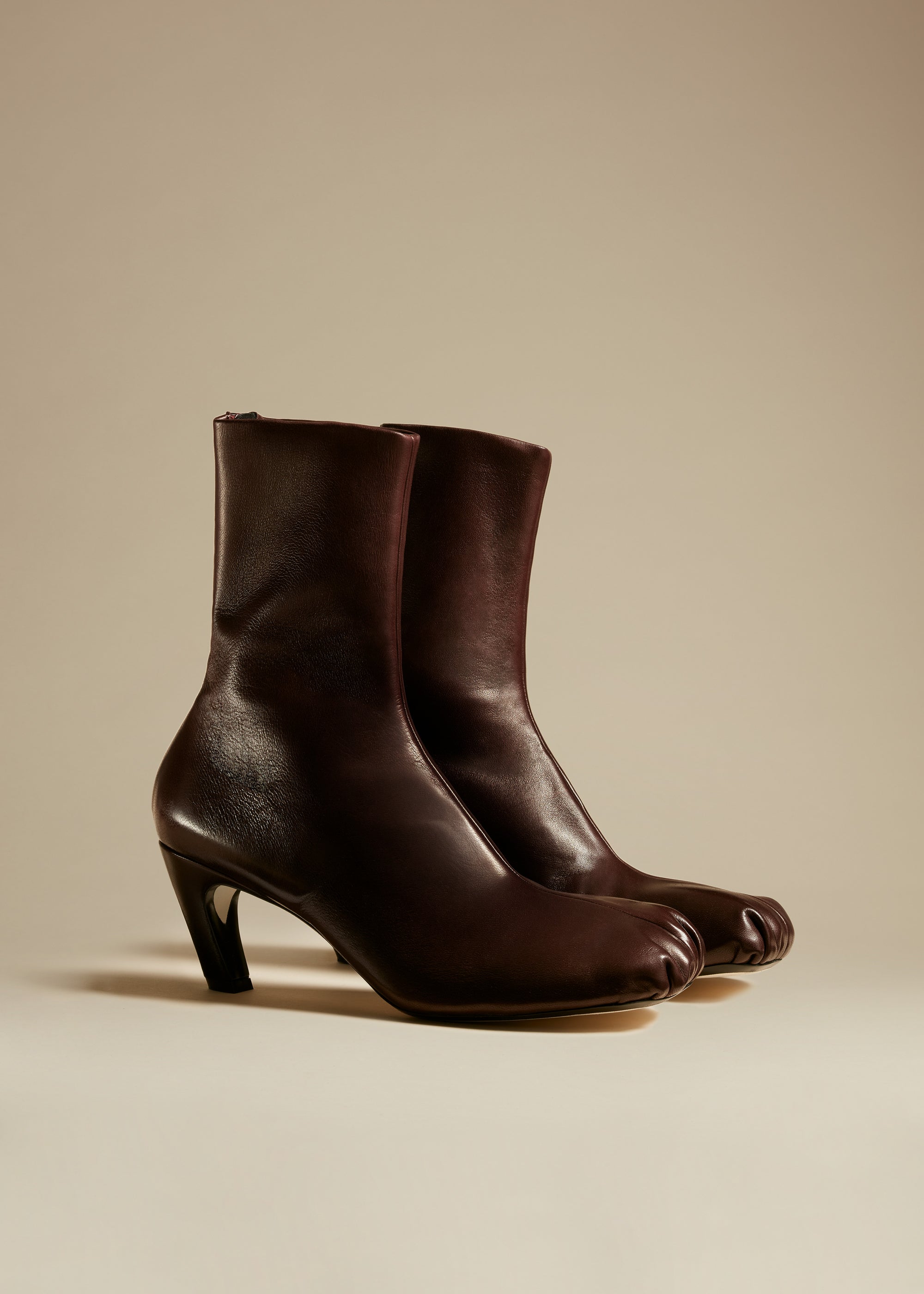 Normandy boot in leather - Bordeaux