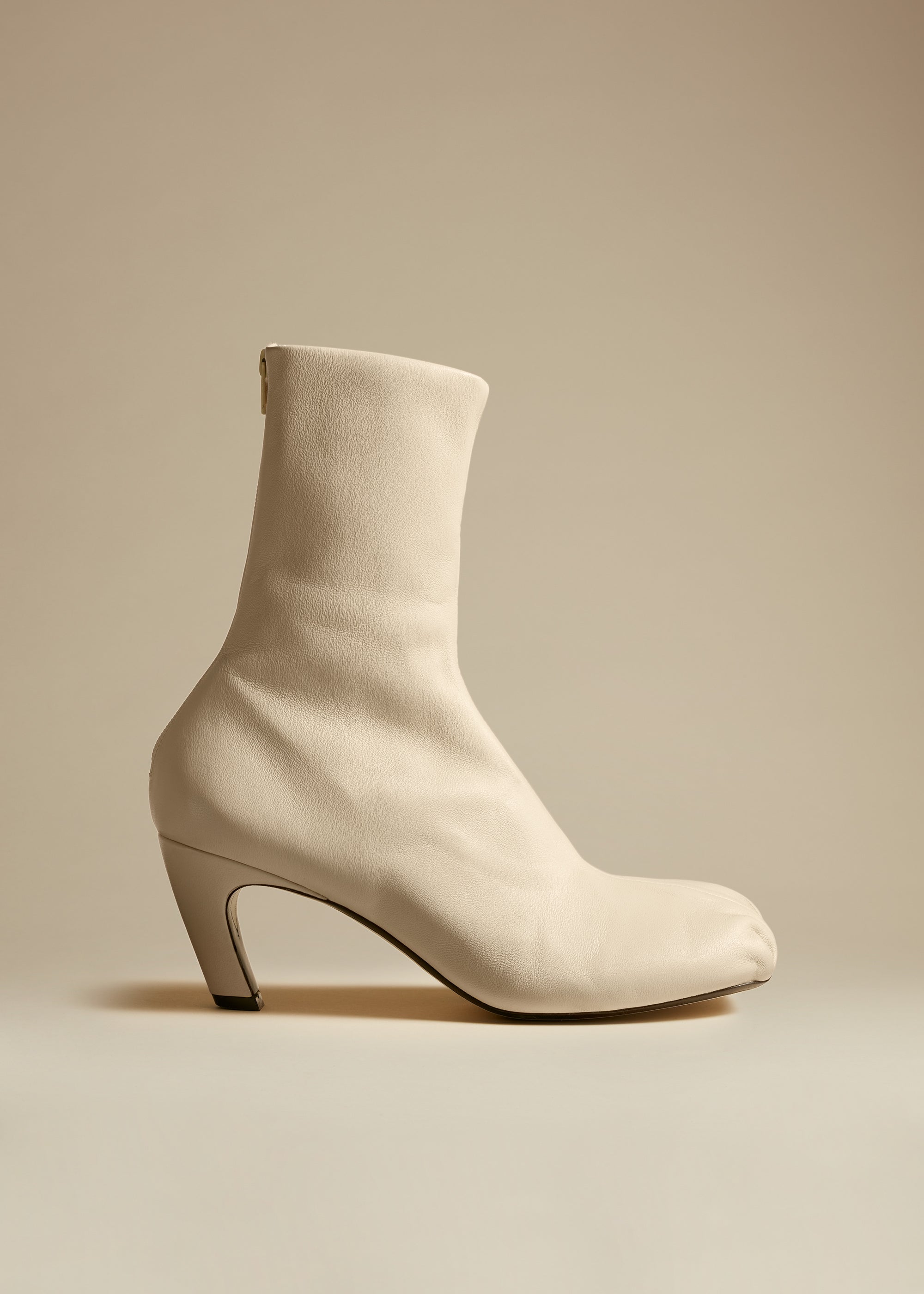 Normandy boot in leather - Cream
