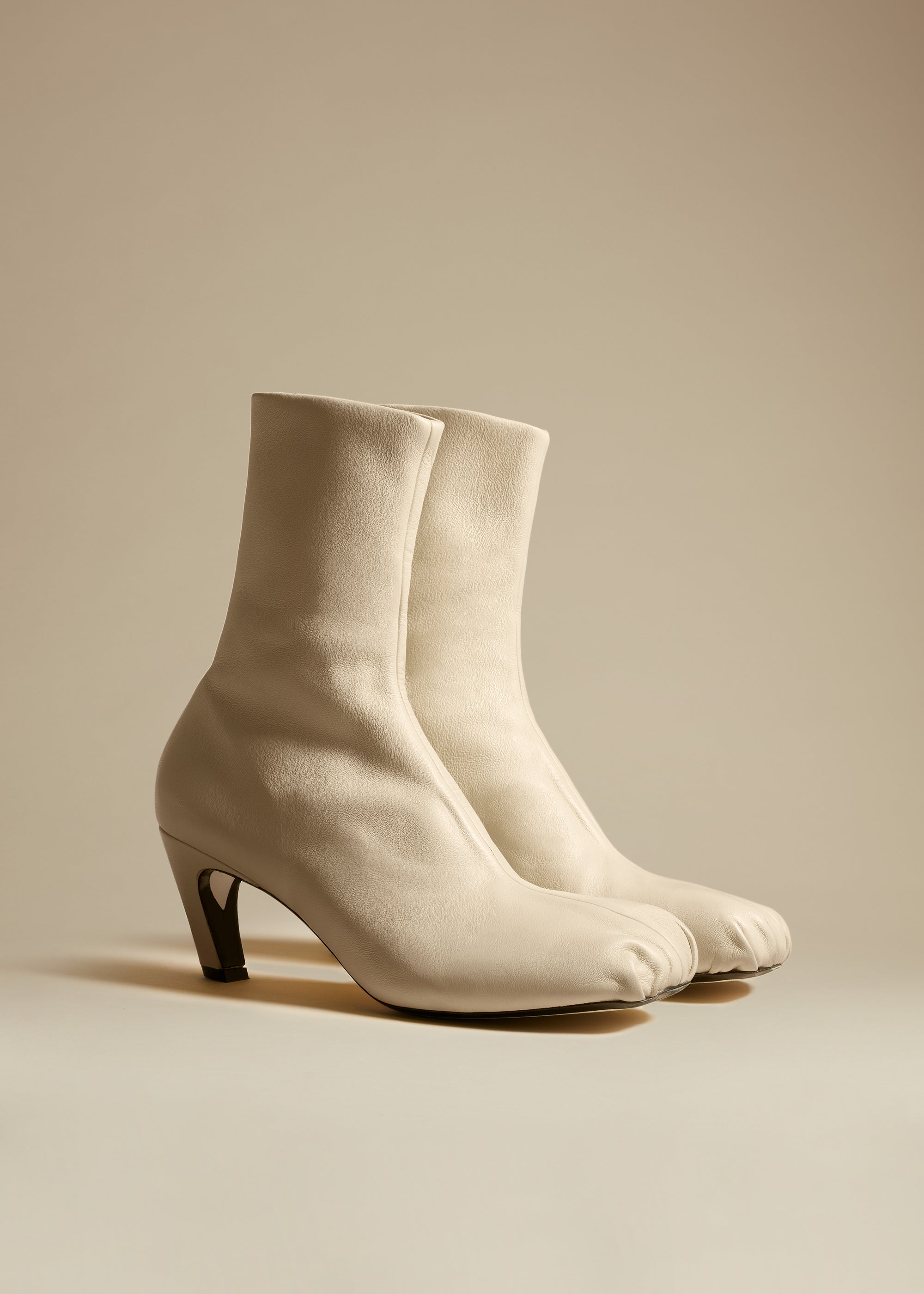 Normandy boot in leather - Cream