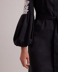 Robe Novalis à détails brodés - Black & White