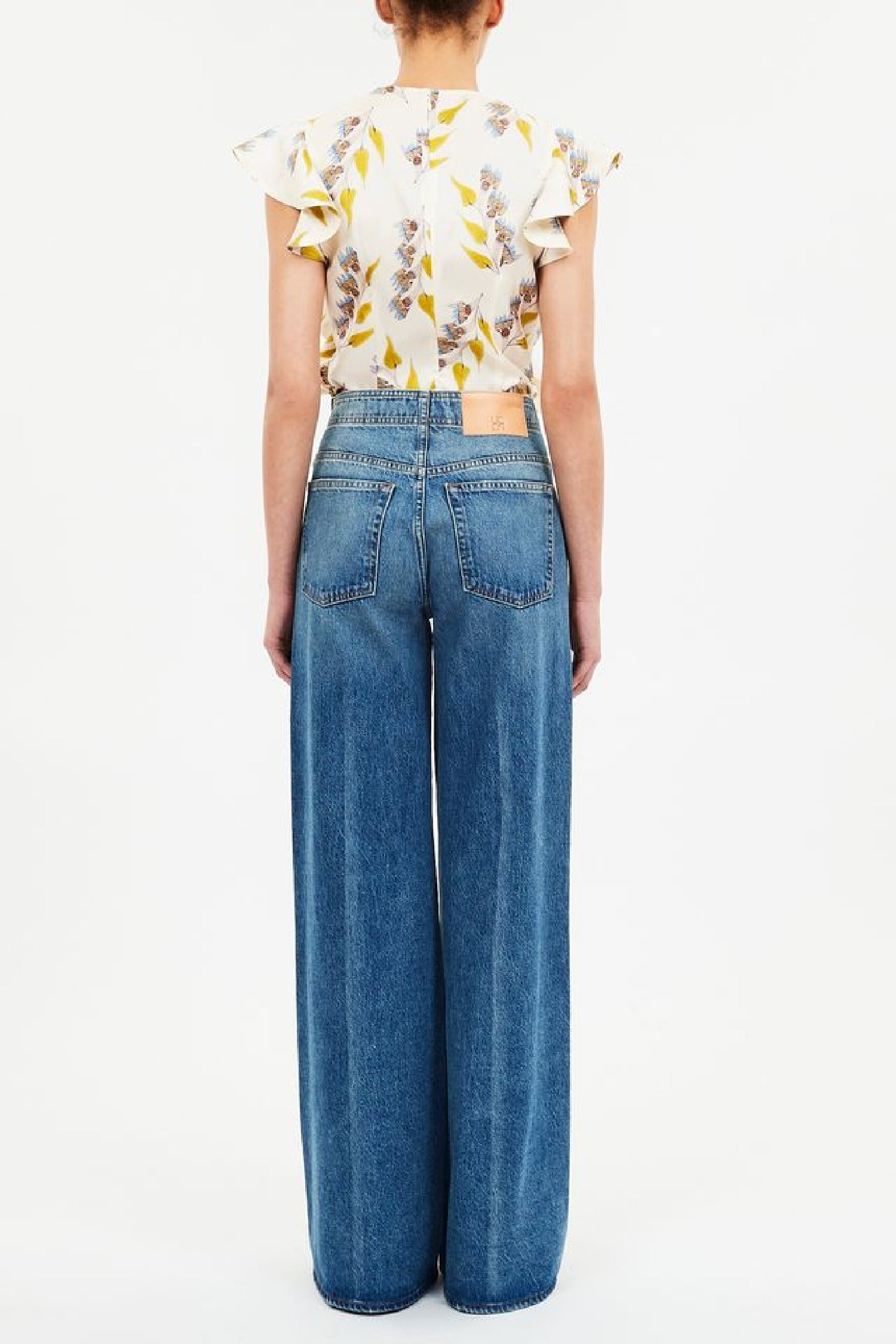 Top Botanical sans manches en soie - Infinite Flower