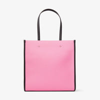 Cabas en toile - Candy Pink, Black & Silver