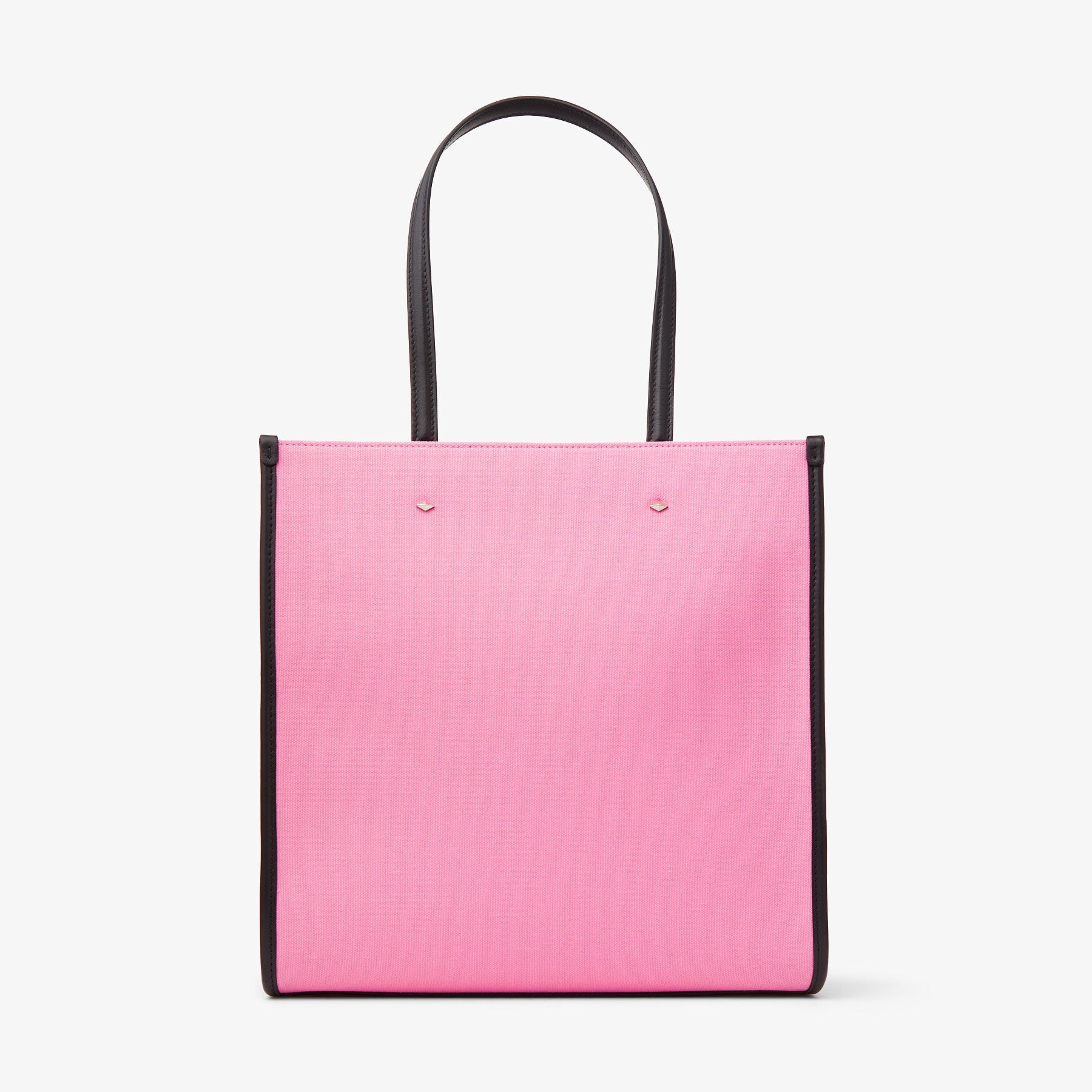 Cabas en toile - Candy Pink, Black & Silver