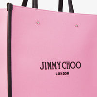Cabas en toile - Candy Pink, Black & Silver
