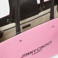 Cabas en toile - Candy Pink, Black & Silver