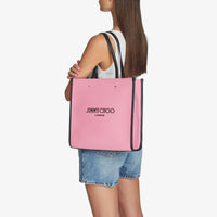 Cabas en toile - Candy Pink, Black & Silver