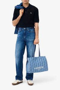 Grand sac cabas Heritage en jacquard - Mono Jacquard Denim