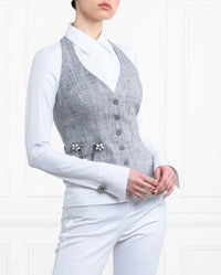 Veste Paz sans manches en Lin - Vapor Smoke