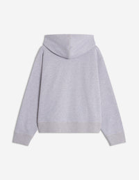 Baby Fox Zipped Hoodie - Light Grey Melange