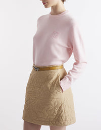 Fox Audacieux embroidered jumper in wool and cashmere - Light pink